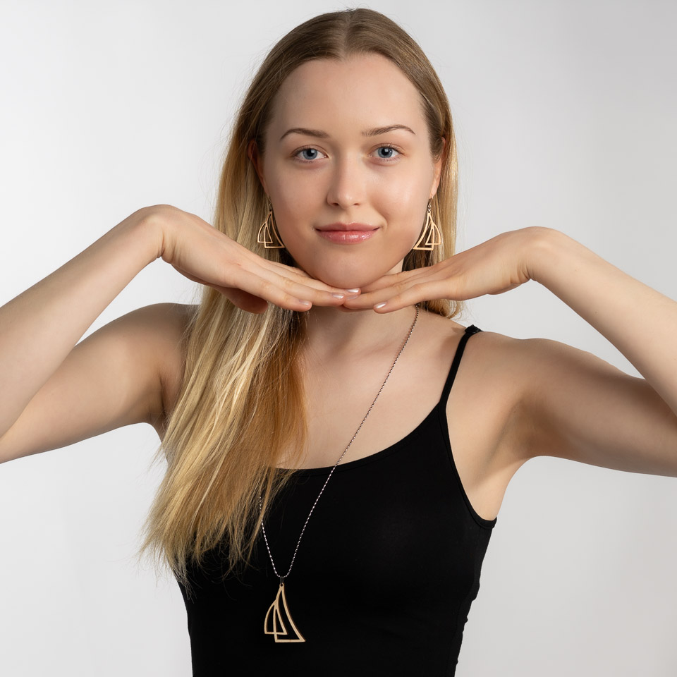 Valona puu korvakorut ja kaulakoru