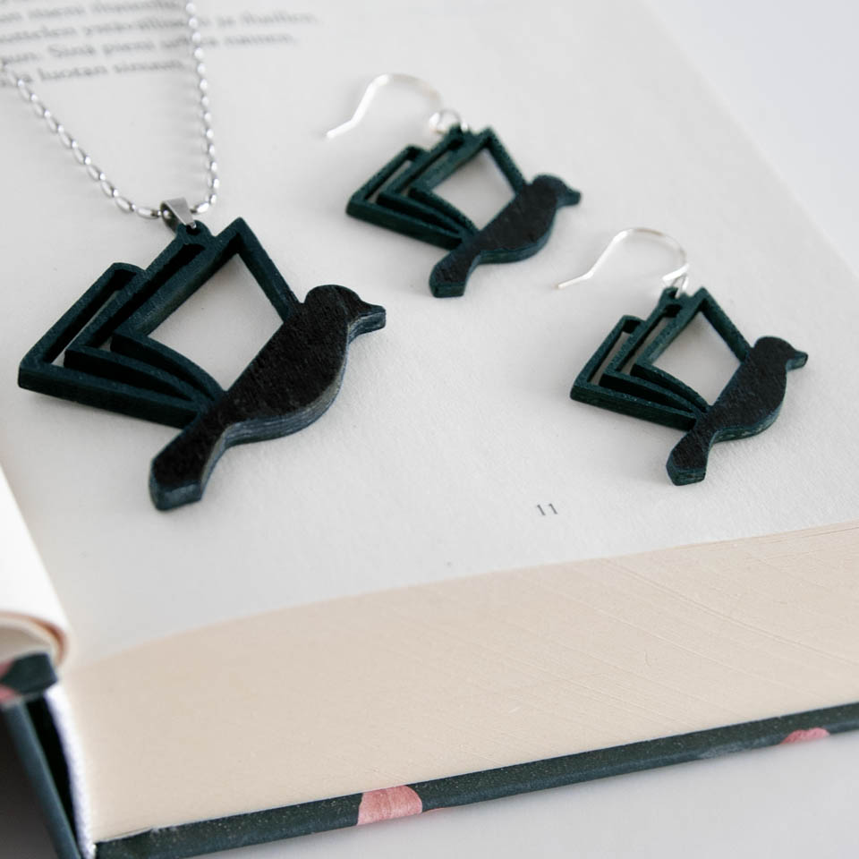 Mustat kirjakorut kirjan päällä