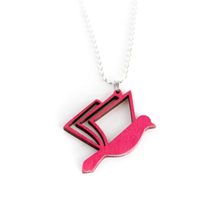 Pinkki kirjalintu kaulakoru