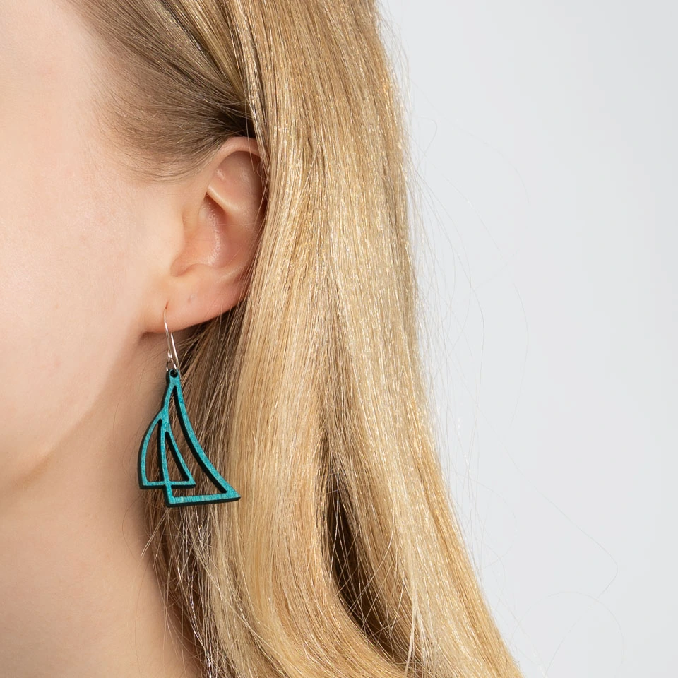 Nautical sailing earrings